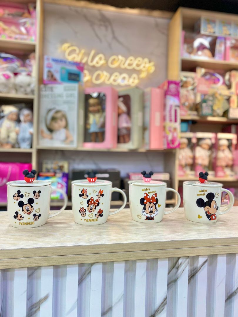TAZA MINNIE Y MICKYE BLANCO