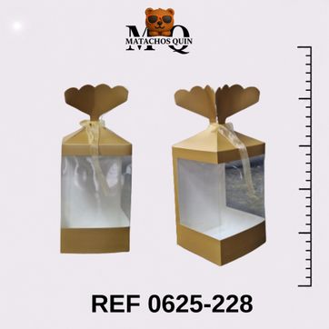 Imagen del producto CAJA DE REGALO DORADA CON TIPO LAZO 