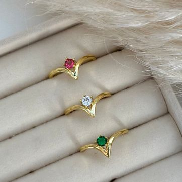 Anillo punta piedra  - imagen 1