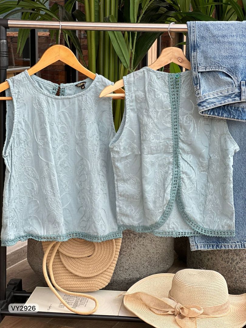BLUSA SIZA CORTE TRASERO VY2926