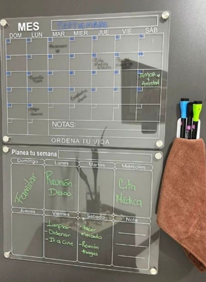 Tablero magnético organizador 