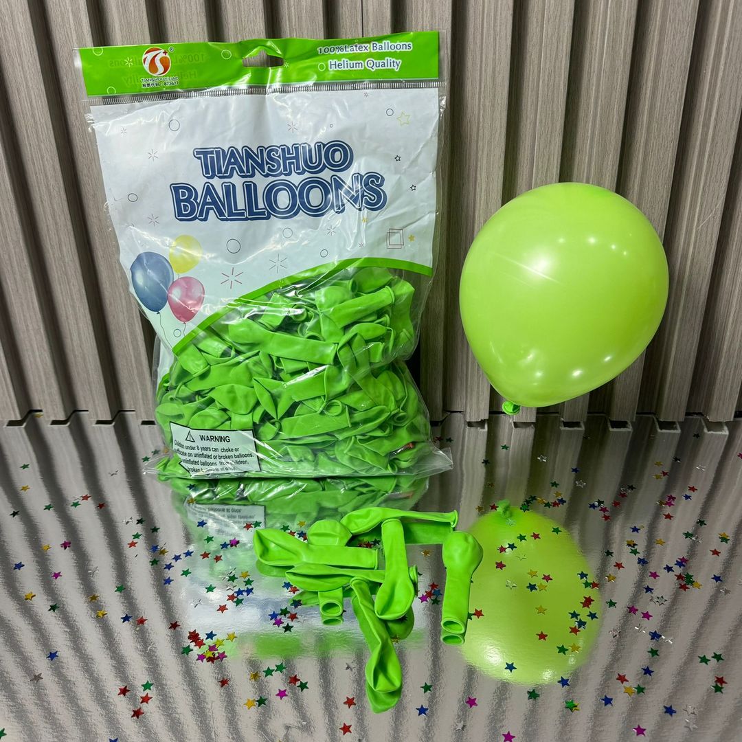 R6  x100  GLOBO UNIDAD R6 LATEX FASHION VERDE LIMA