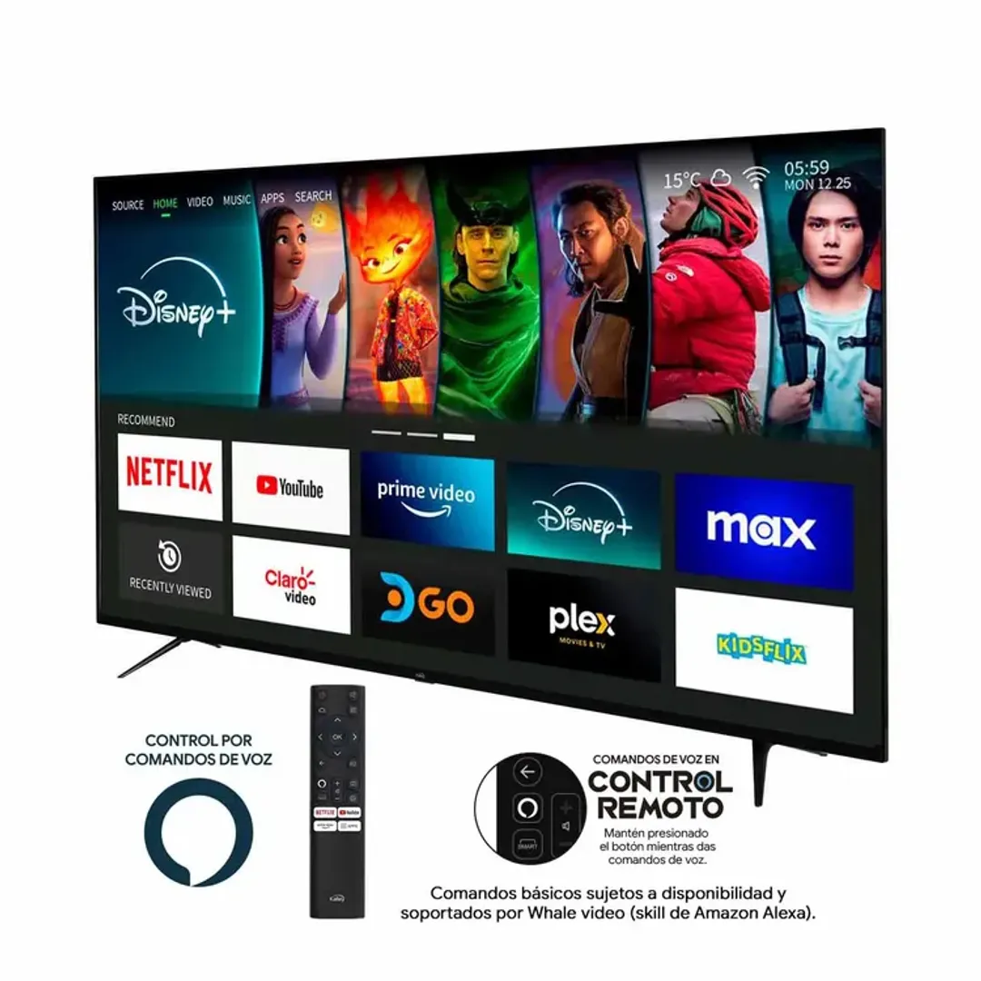 LED KALLEY 50 SMART BASICO 4K CONTROL VOZ + ROKU