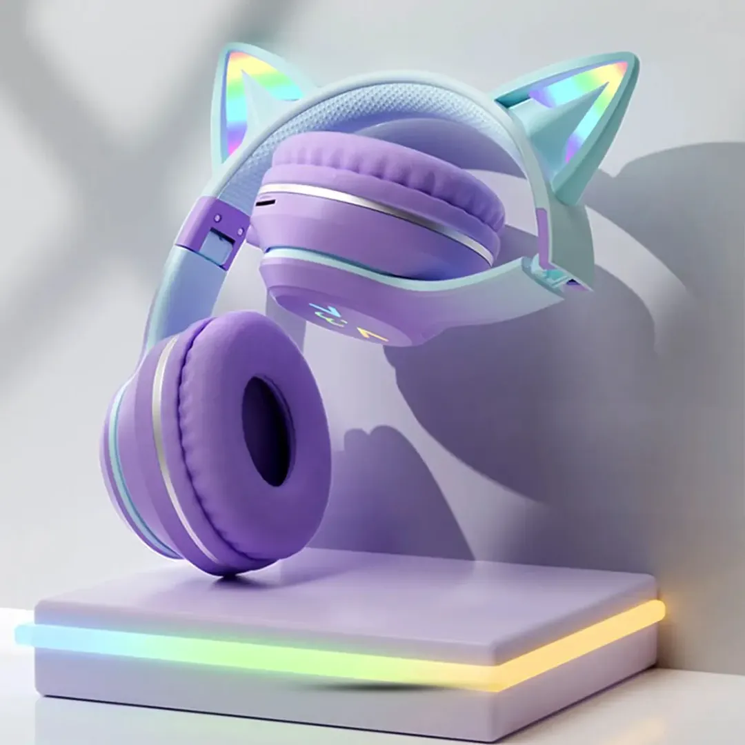 AUDIFONOS INALAMBRIOS BLUETOOTH RGB CAT EAR SY-BT618