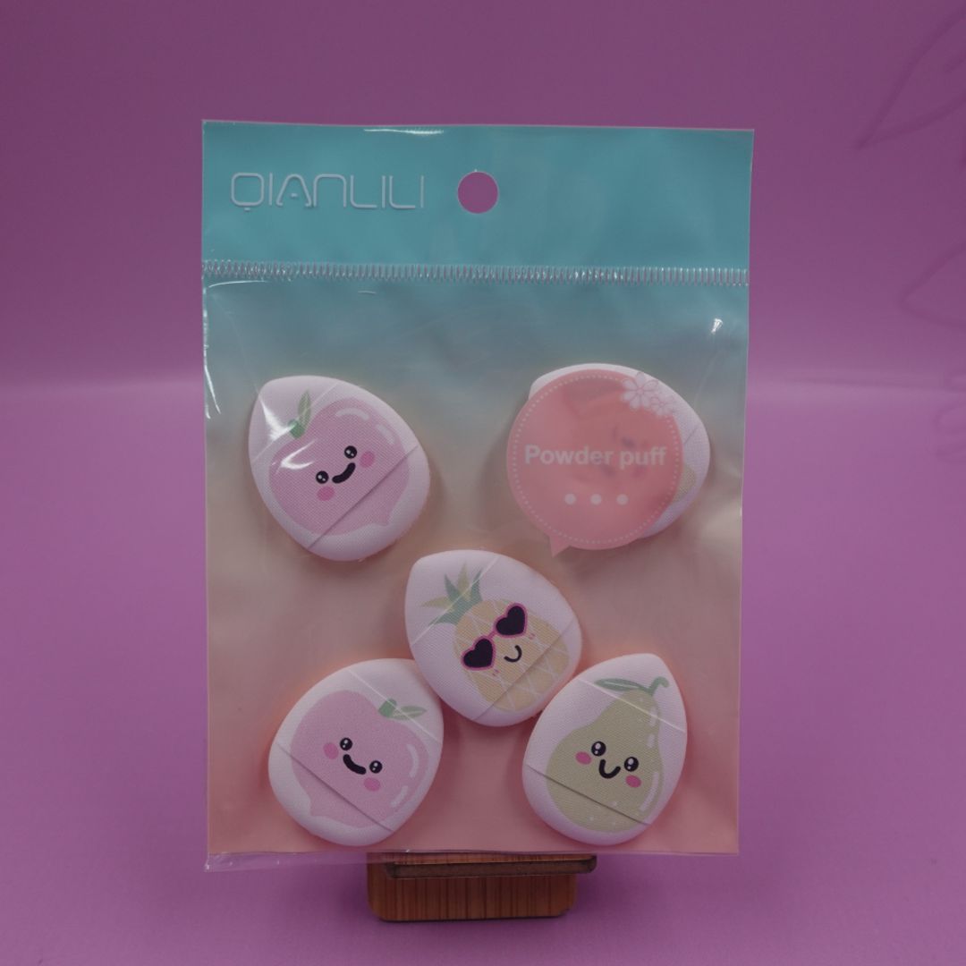 BORLA DE MAQUILLAJE FRUTAS x5