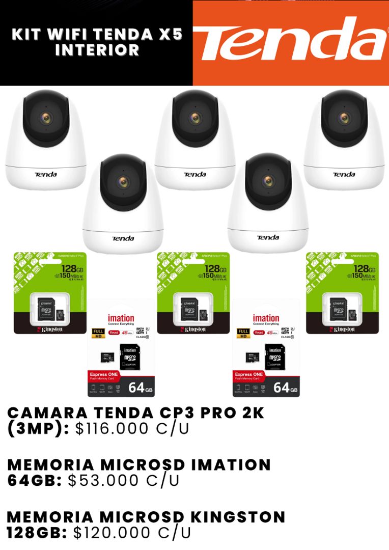 KIT WIFI TENDA X5 INTERIOR