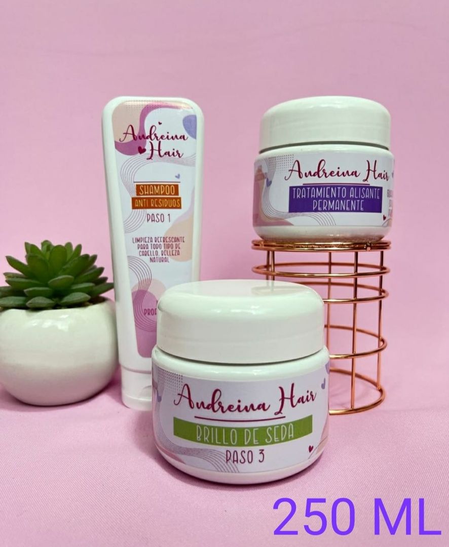 Kit de keratina orgánica “Andreina Hair” 250 ml