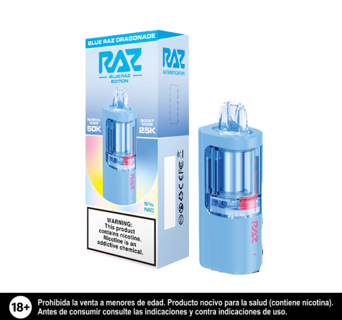 Raz Pod Blue Raz Dragonade 50.000 Puffs