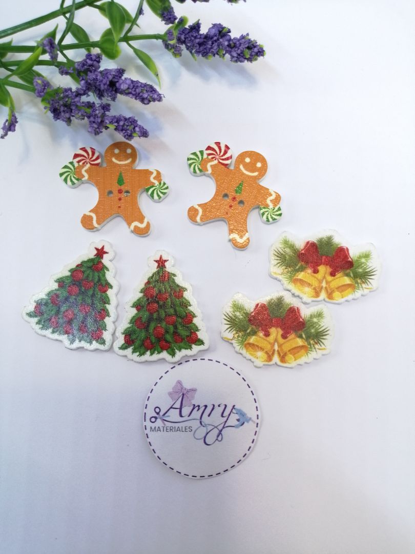 Único Kit 6 Aplique Navideños