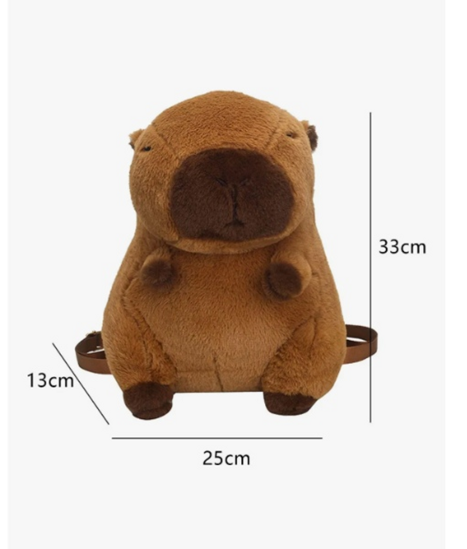 MALETA MOCHILA PELUCHE CAPIBARA