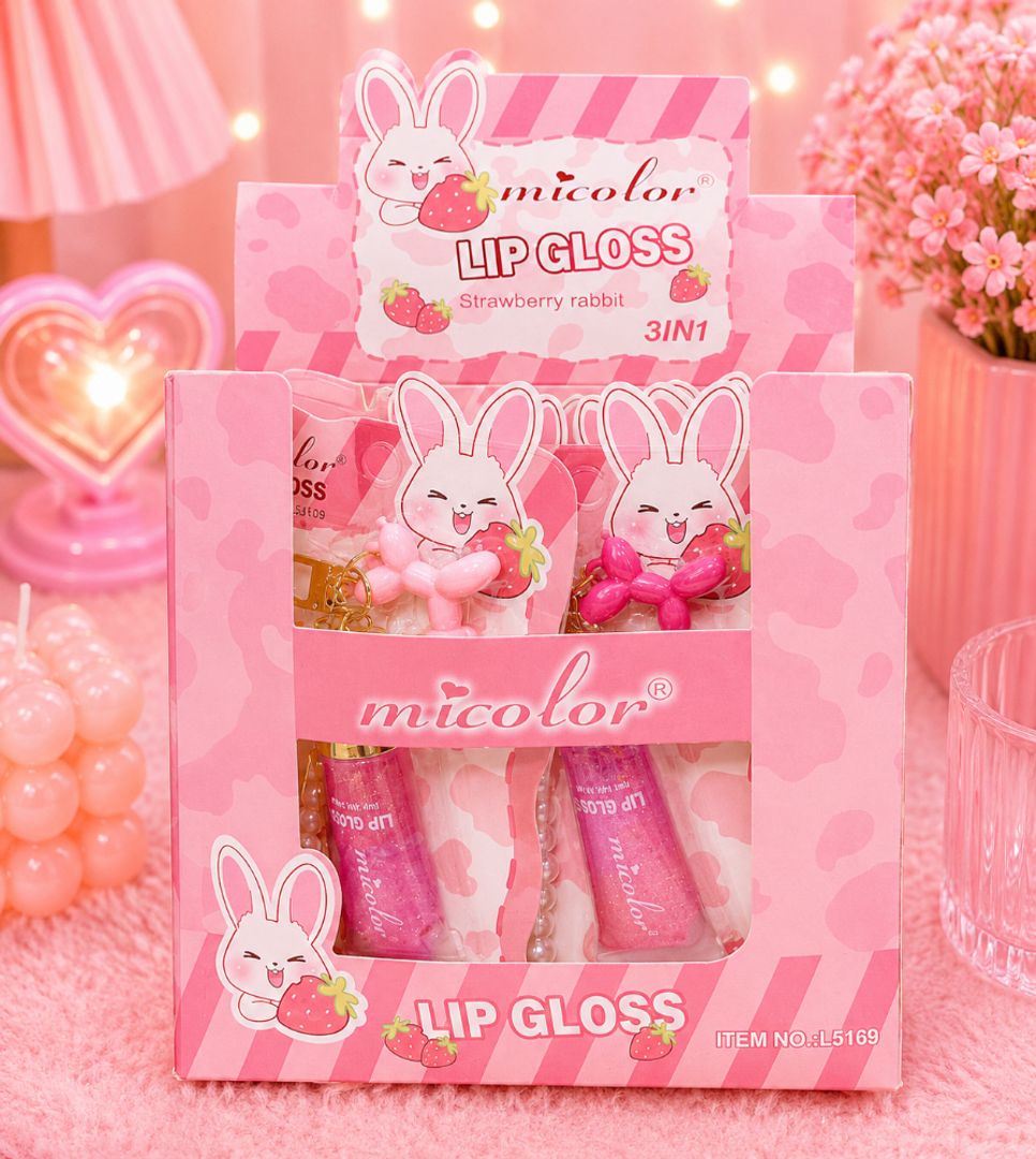 Lipgloss llavero rabbit 