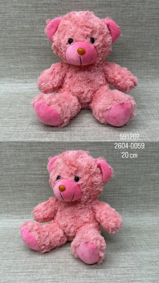 OSO PELUDITO ROSA 20 CM