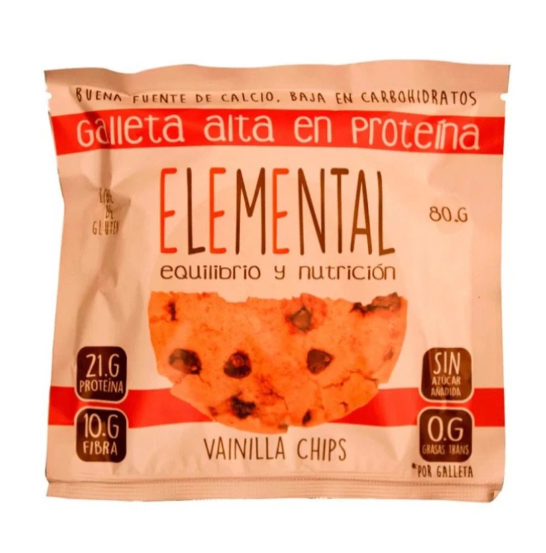GALLETA ELEMENTAL PROTEINA VAINILLAS CHIPS