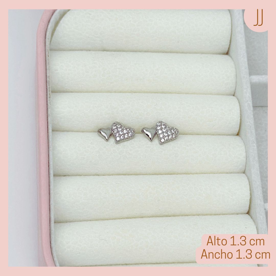 Mini Topitos Micro Circonado Plateado