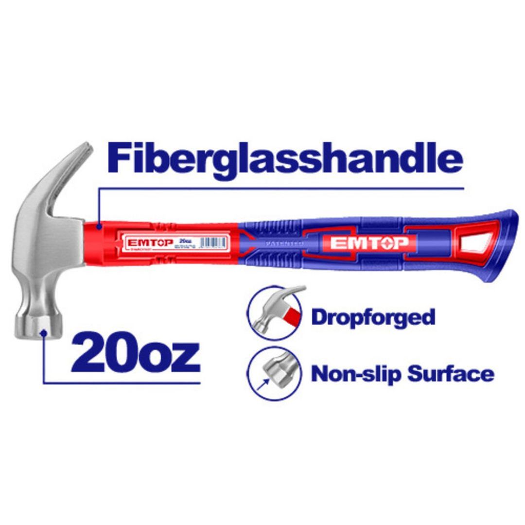 EMTOP MARTILLO 20 OZ MANGO FIBRA DE VIDRIO SUPER EMTOP