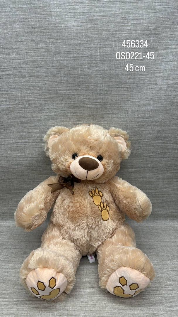 OSO CON HUELLAS BORDADAS 45 CM