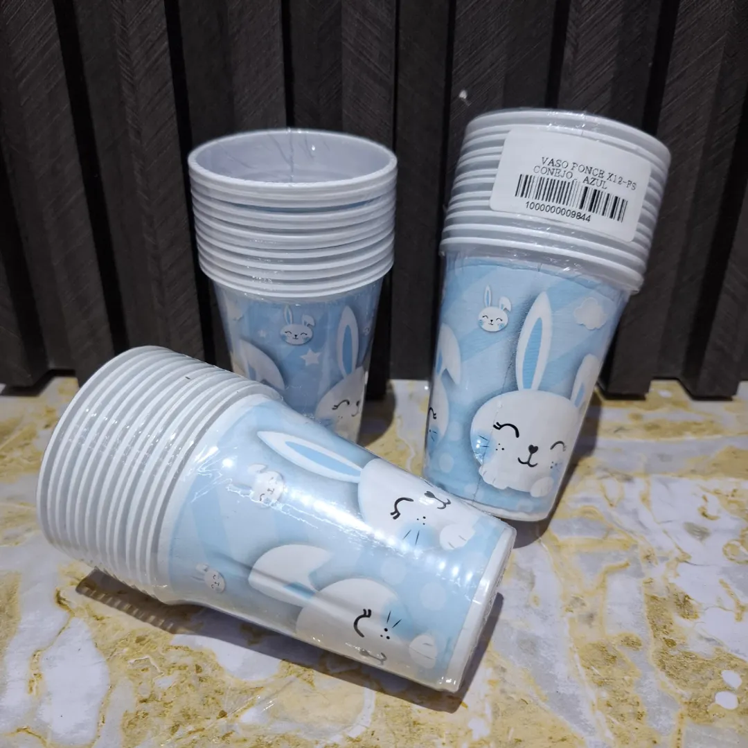 VASO X12 UND AZUL CONEJO 