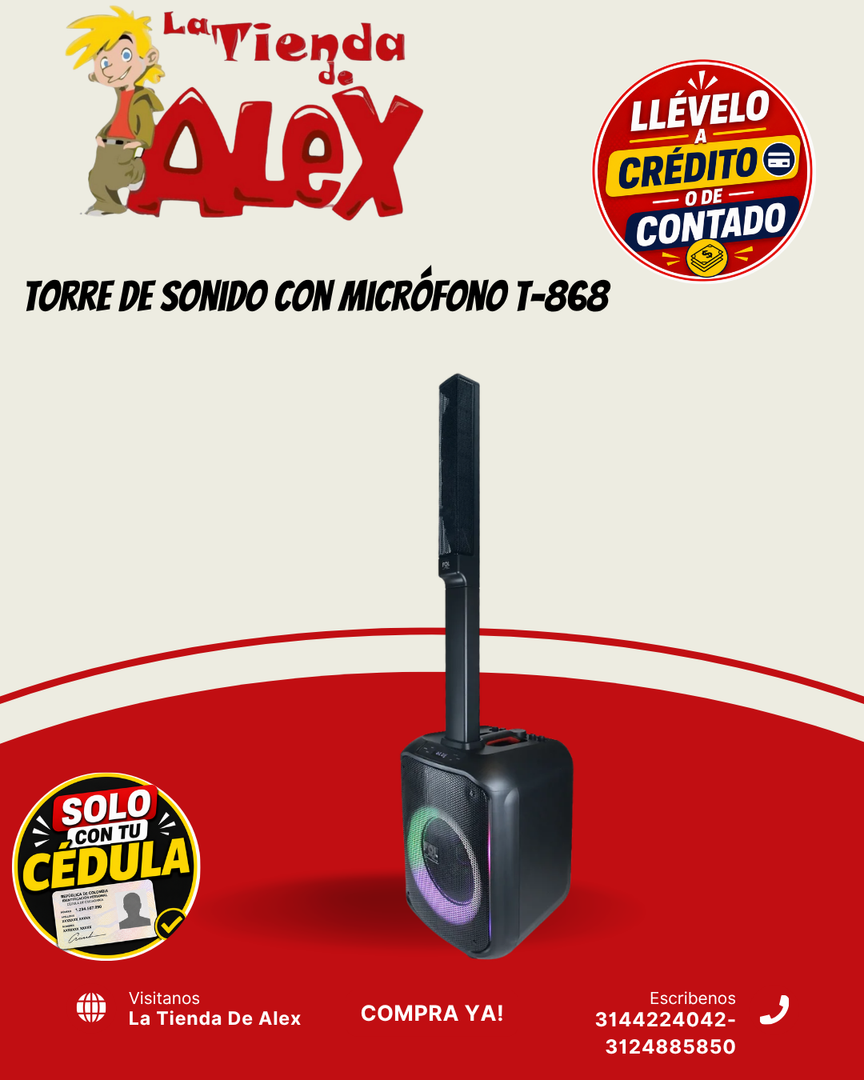 Torre de Sonido con Micrófono T-868