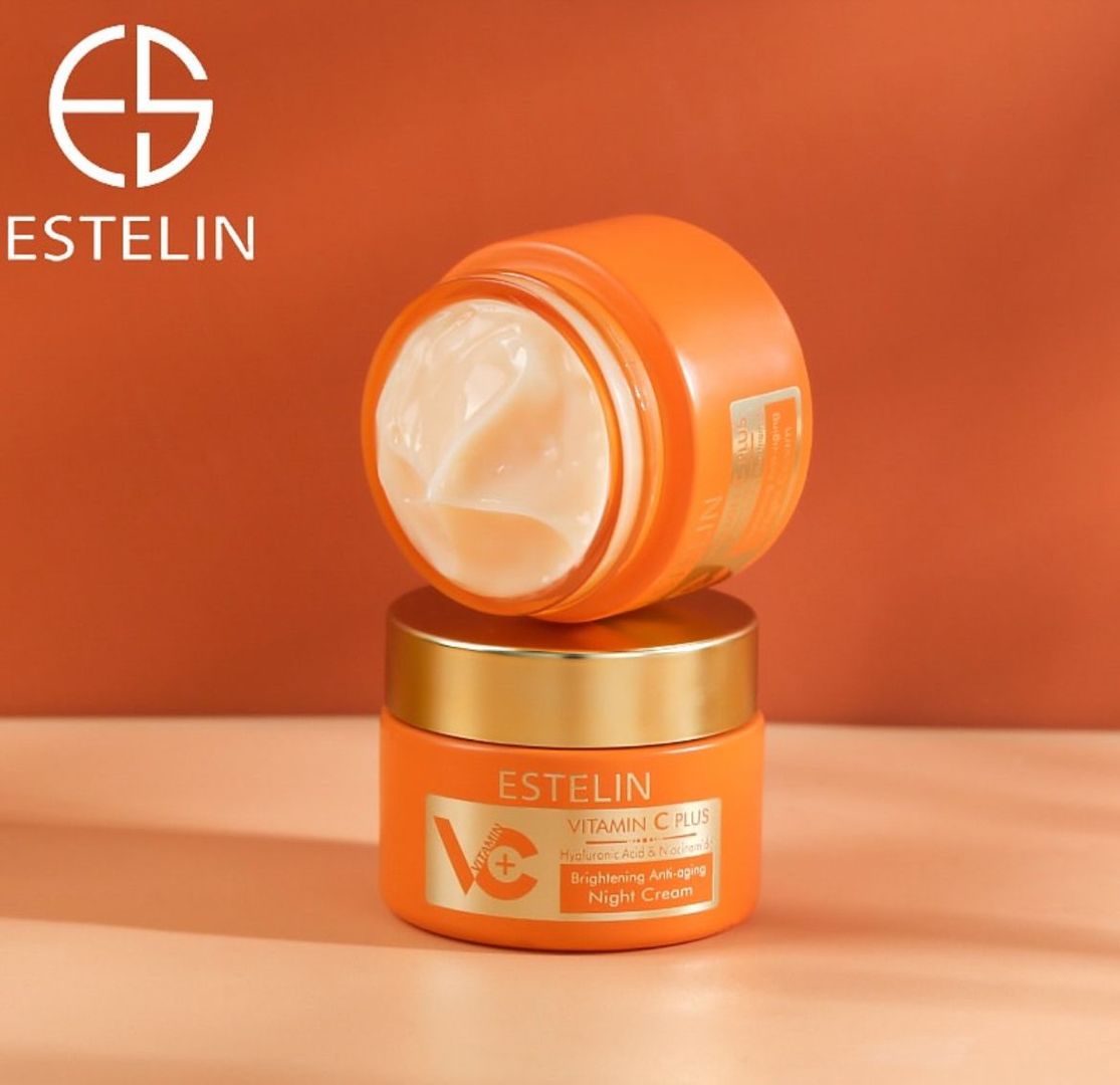 CREMA DE NOCHE VITAMINA C, ÁCIDO HIALURÓNICO Y NIACINAMIDA ESTELIN 