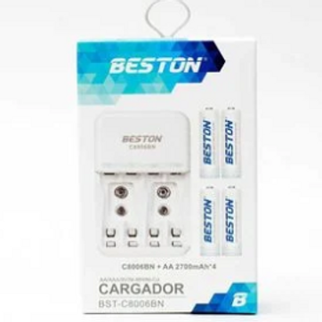 Imagen del producto CARGADOR BESTON BST-C8001BN 4 AA 2700MAH