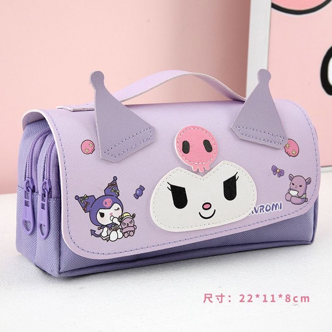 Cartuchera Sanrio tipo cuero 