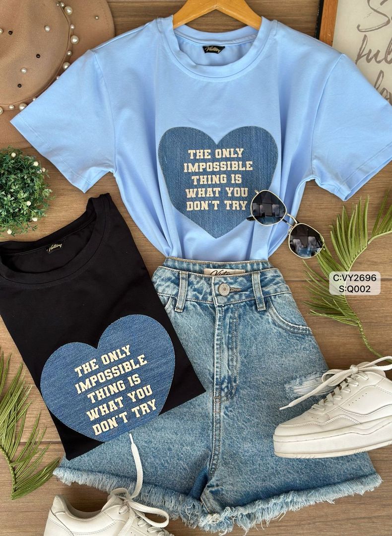 CAMISETA FRIA REGULAR CORAZON IMPOSSIBLE VY2696