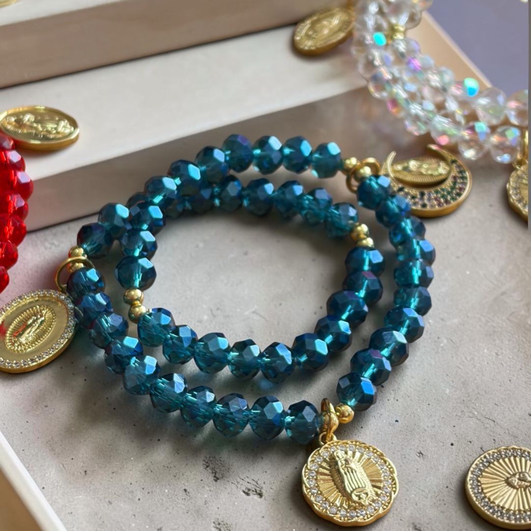 Denario pulsera Turquesa petróleo 