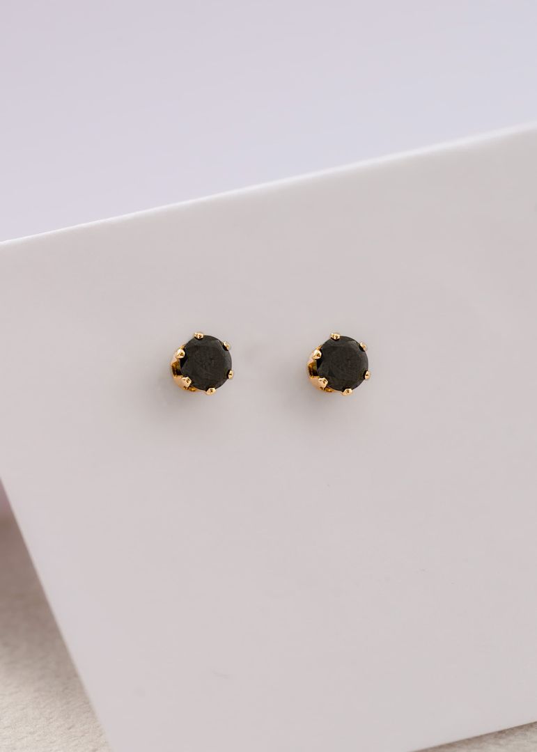 Topo circon redondo negro