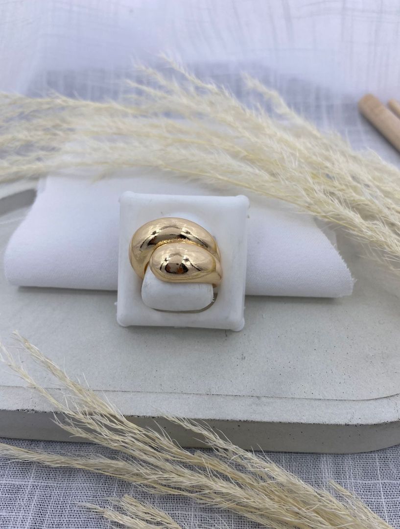 Anillo chuncky, oro rosa, covergold 