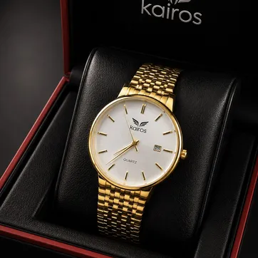 Imagen del producto Reloj pulso acerado dorado