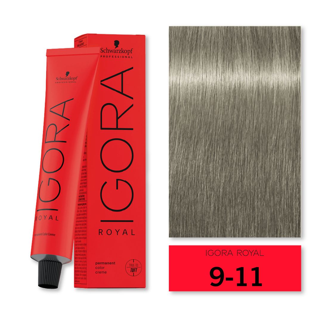TINTE IGORA ROYAL 9-11 RUBIO EXTRA CLARO CENDRE EXTRA 60GR