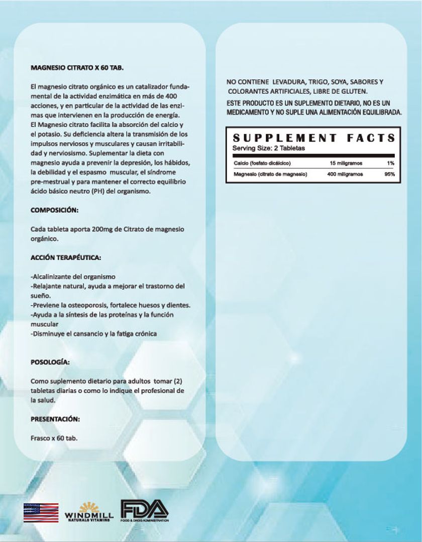 CITRATO DE MAGNESIO