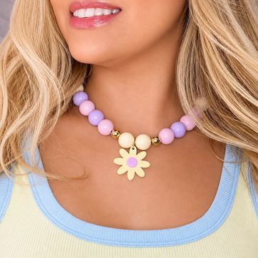 Collar abaco combinado rosa pastel  - imagen 1