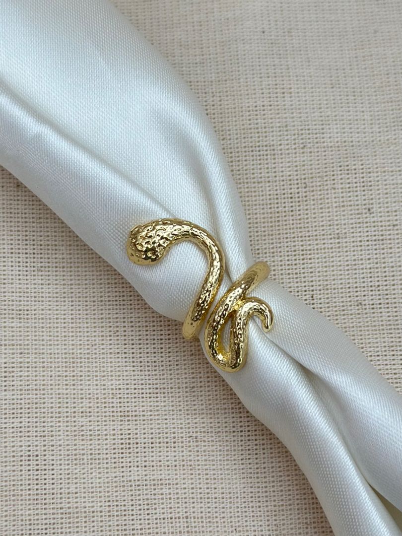 Anillo serpiente dorado 