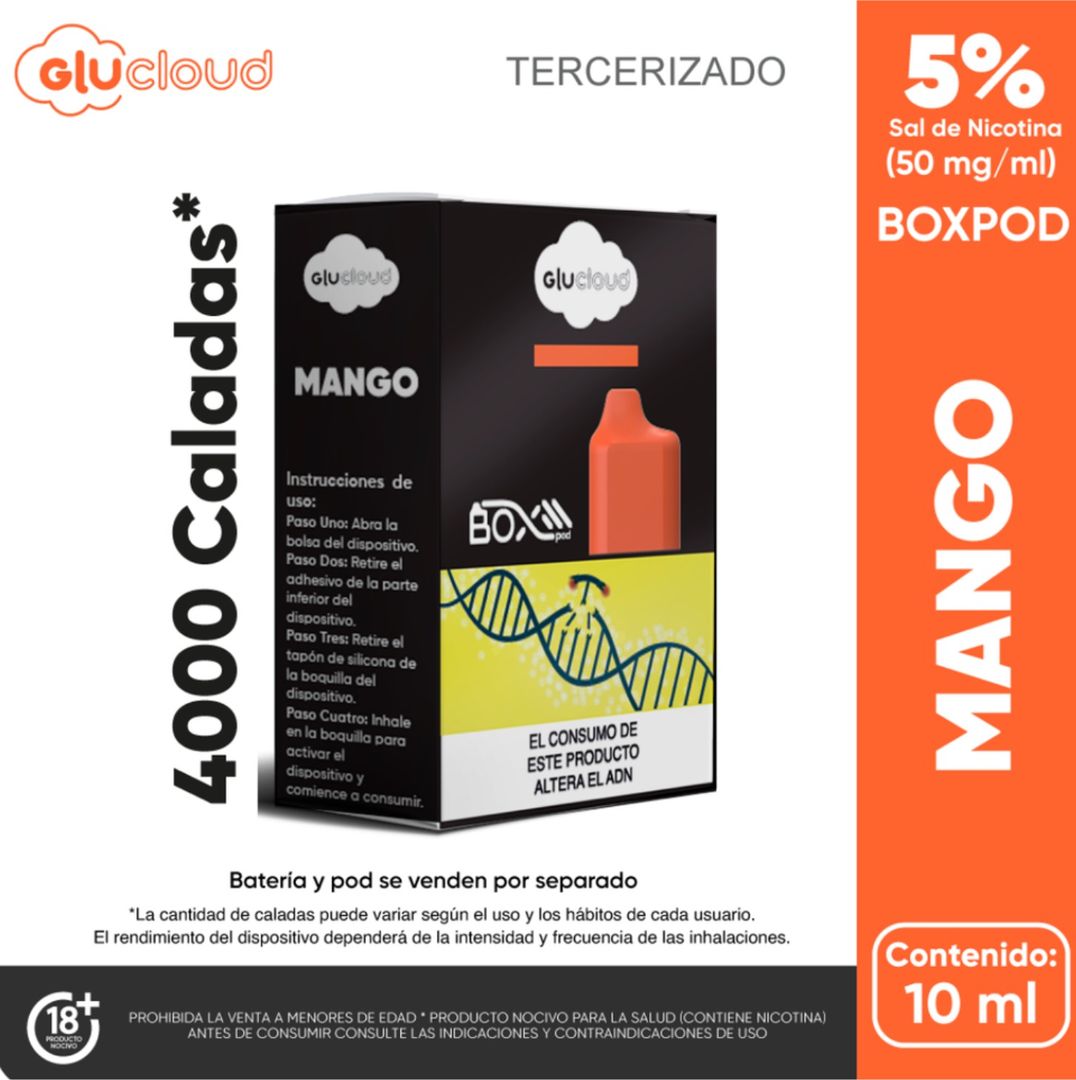 Glucloud Mango Boxpod 4000 Puffs