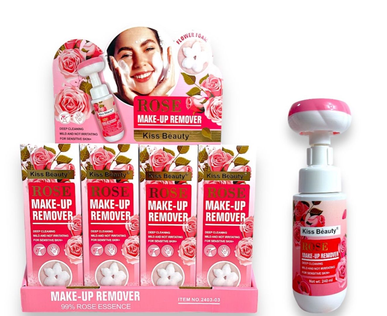 ESPUMA JABON DE ROSAS KISS BEAUTY
