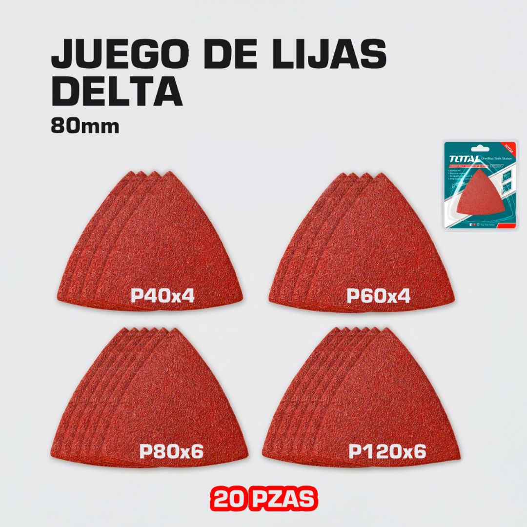 LIJAS INDUSTRIALES ROJAS X 20 PZAS 80MM