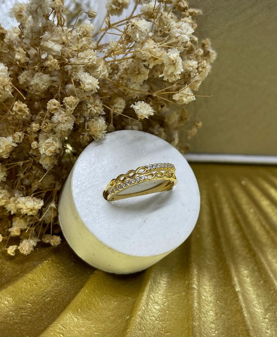 Anillo doble infinito circonias