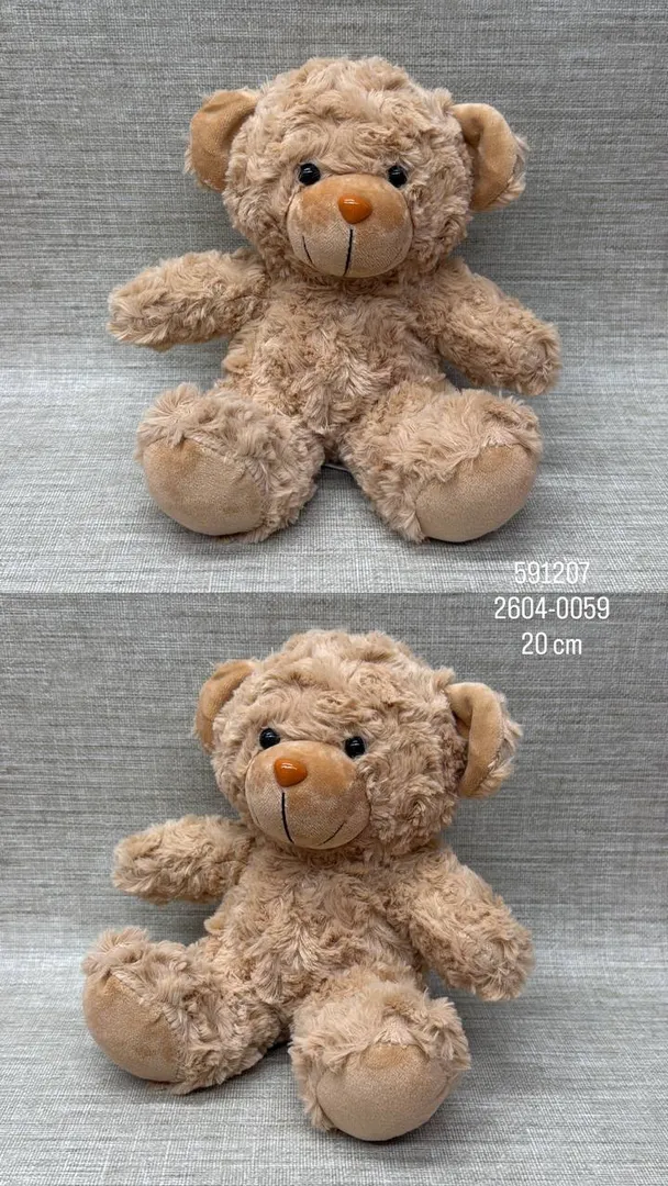 OSO PELUDITO CAFE CLARO 20 CM