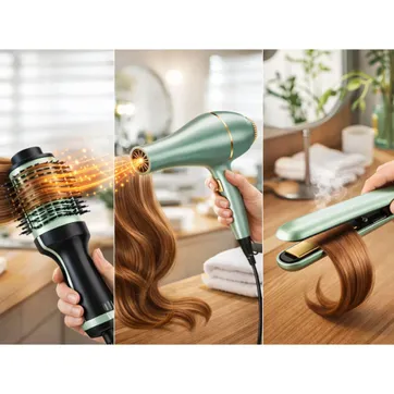 SET COMBO PLANCHA CEPILLO Y SECADOR AGUACATE PRONOVA PRO-2523 - imagen 1