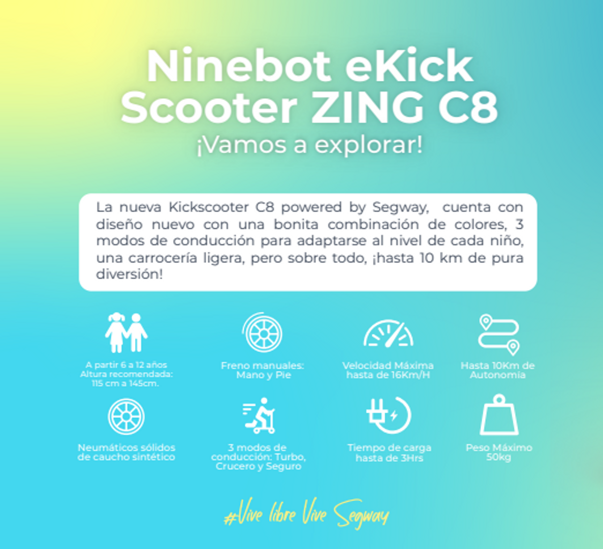NINEBOT ZING SCOOTER C8 NIÑOS