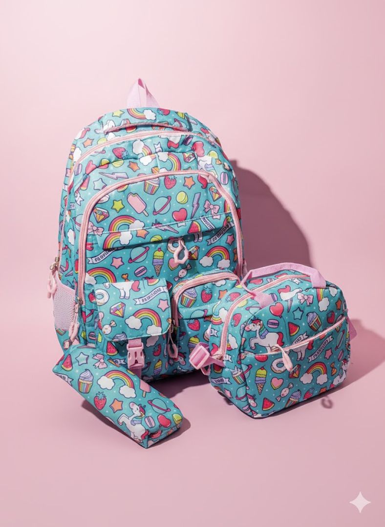 BOLSO + CARTUCHERA VERDE