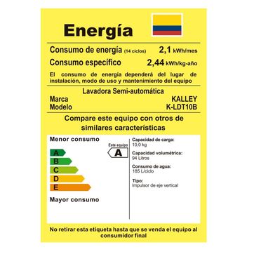 LAV SEMI KALLEY 10 KG - 22 LBS	 - imagen 6