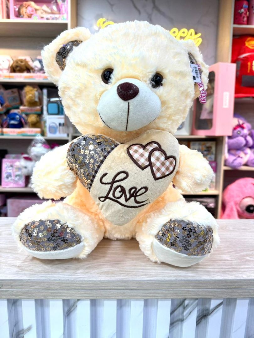 OSO CORAZON LOVE BEIG 40cm