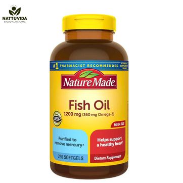 Omega 3 Aceite de pescado 1200mg 360mg 230 softgels - imagen 1