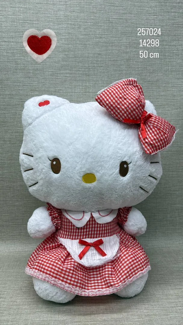 HELLO KITTY CON VESTIDO ROJO 50 CM