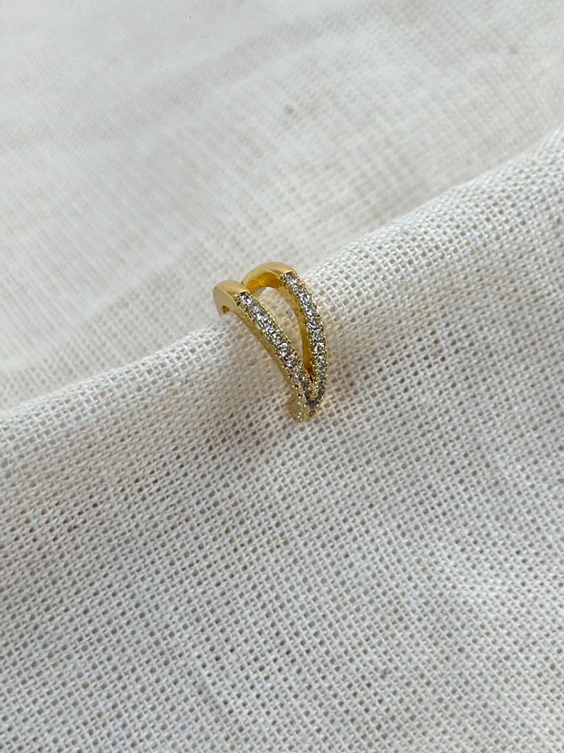 Earcuff doble circonias 