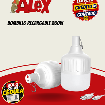 Imagen del producto BOMBILLO RECARGABLE 200W