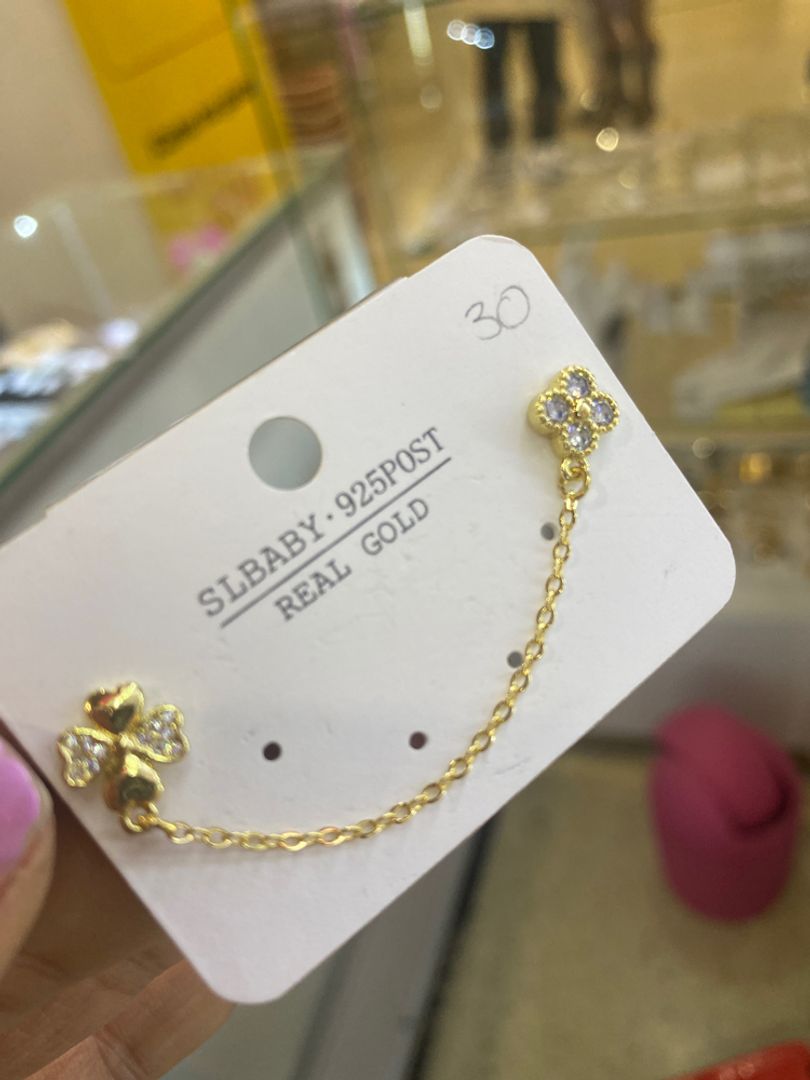 Ear cuff (simuladores) con cadena 