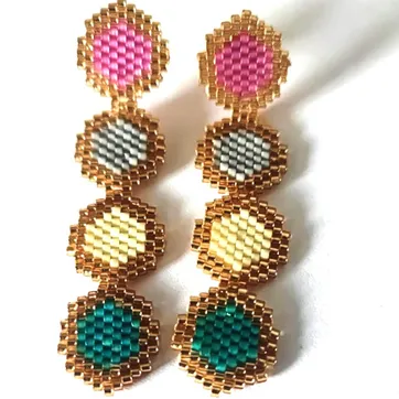 Imagen del producto Arete Circulo*4 Mini Miyuki